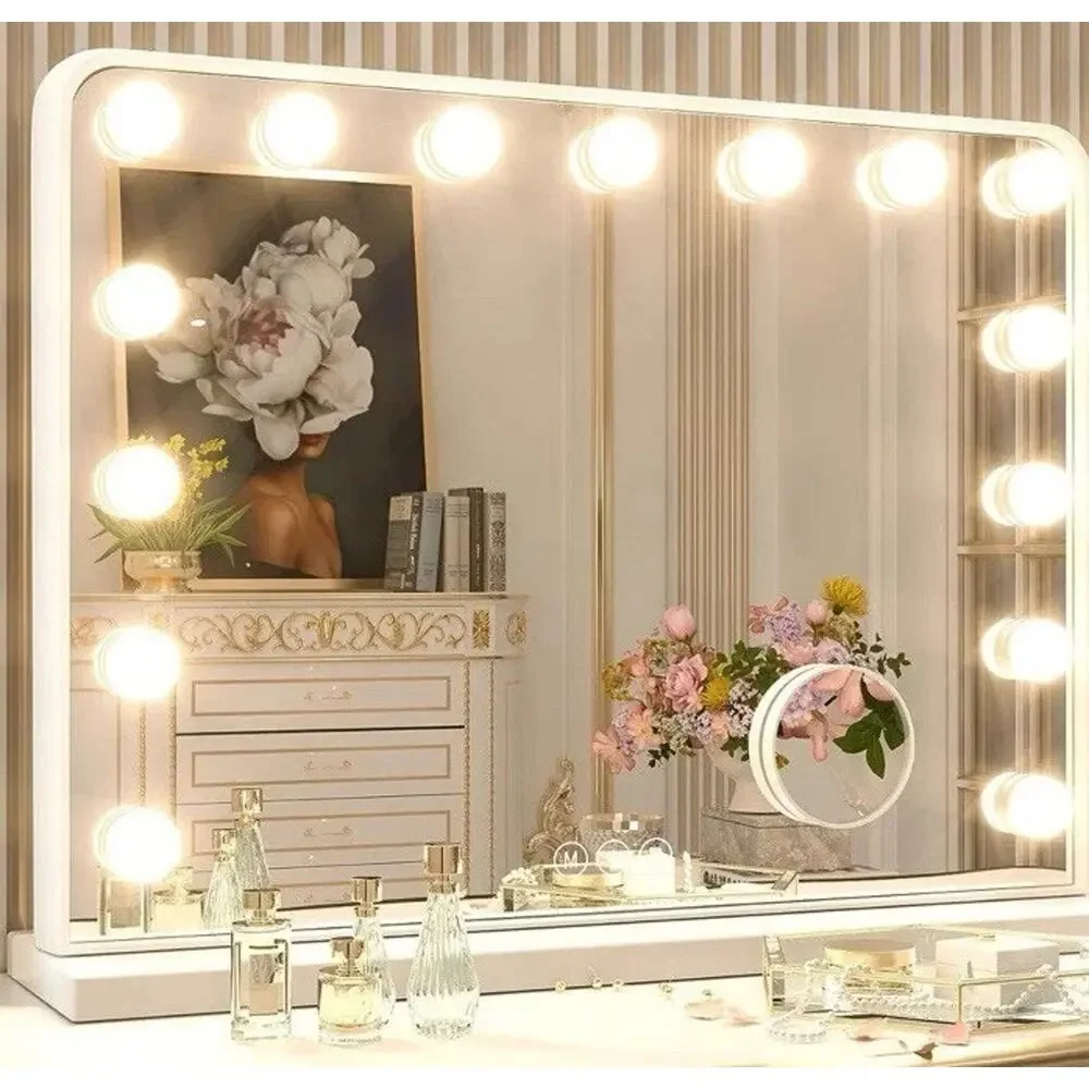 Keonjinn Hollywood Vanity Mirror Lighted USB Charging Port White New Makeup